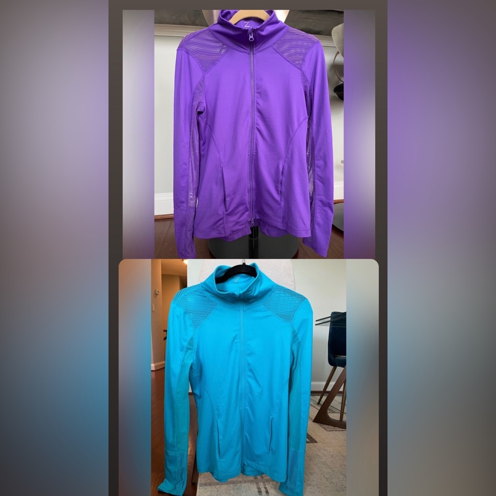 Z by Zella Purple & Blue Athletic Zip Up Size M